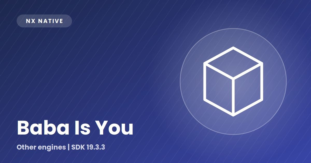 Baba Is You feature illustration: original artwork for the nxnative notes